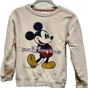 Disney Cream Mickey Mouse Kids Sweatshirt